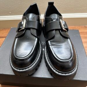 Marc Fisher Black Leather Loafers